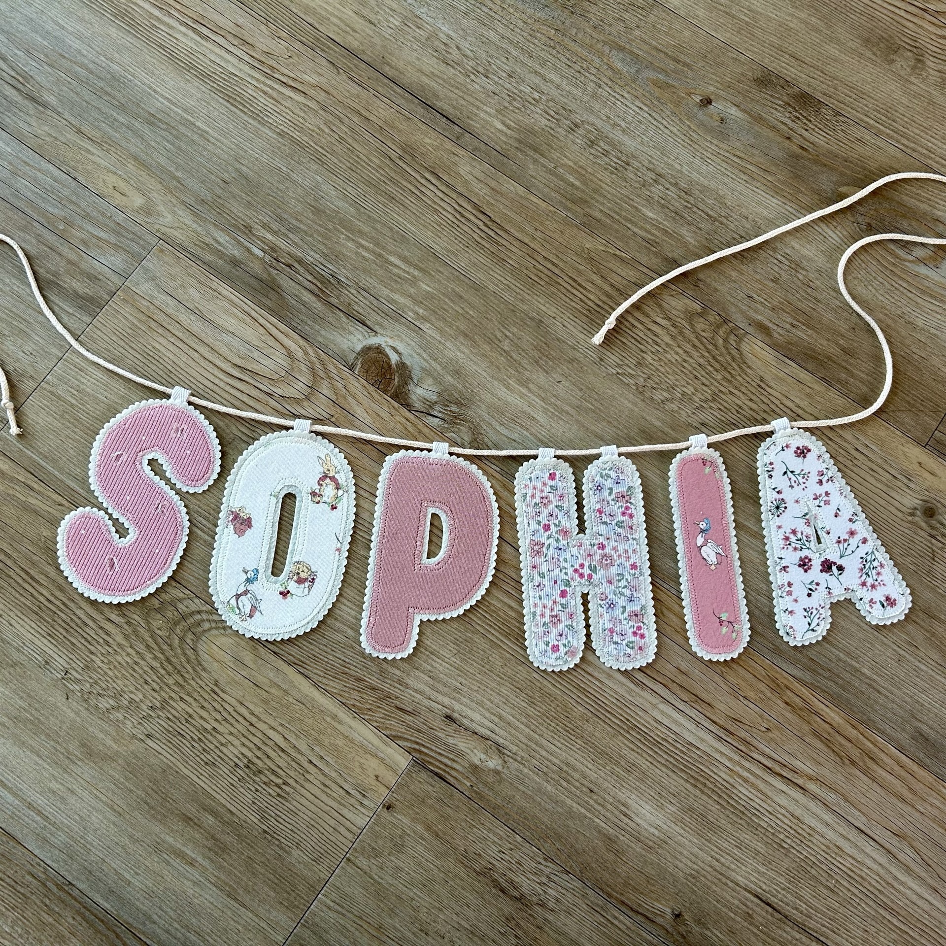 Baby Clothes Birthday and Name Banner Letters (4-6 week turnaround)